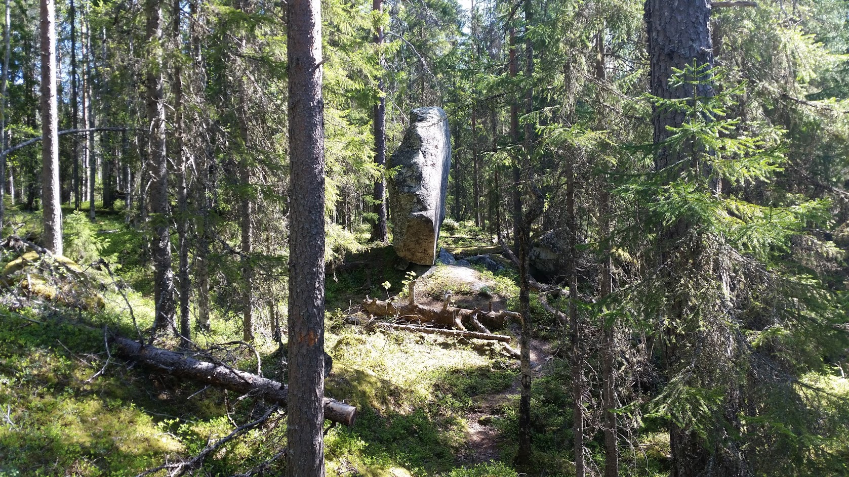 Paistinvaaran Kärnänkivi. Tämä kivi on oikealta sivultaan tasainen ja suora ja se on maassa olevan kiven päällä. Kärnänkivi on noin 1,5 - 2,0 metriä korkea