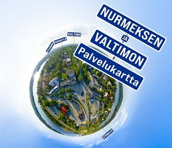 Nurmeksen ja valtimon palvelukartta kuva